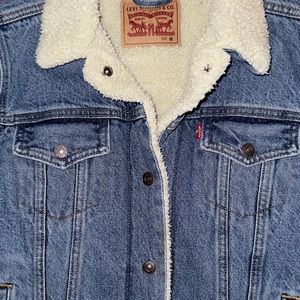 Signature by Levi Strauss Blue Jean Jacket with Cream Lining